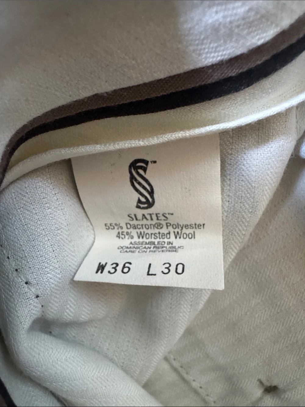 Slates Men's taupe Pleated Dress Pants men’s 36x30